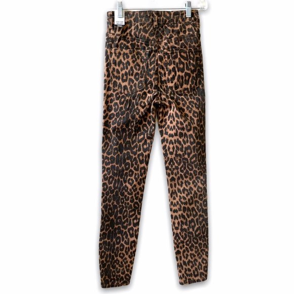 ZARA Leopard Print High Rise Skinny Jeans - Picture 8 of 11